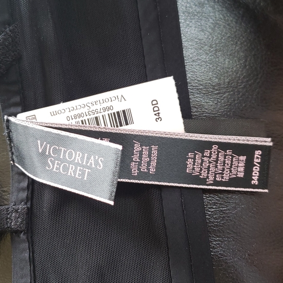 Victoria Secret Women Black Beautiful Bra, 34DD. NWT. - Picture 5 of 6